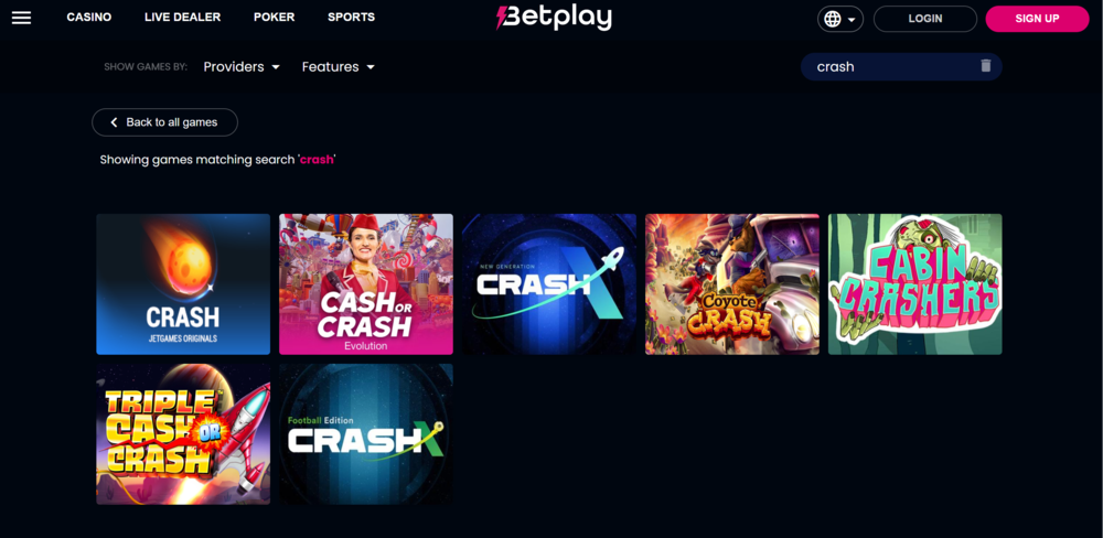 Betplay Casino Crash Games